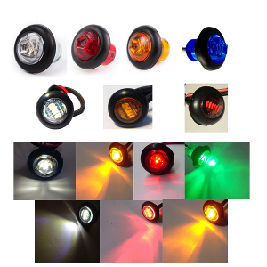 3/4 Inch ronde Piranha LED 1 of 3 Diodes Truck Trailer zijmarkeringslichtjes